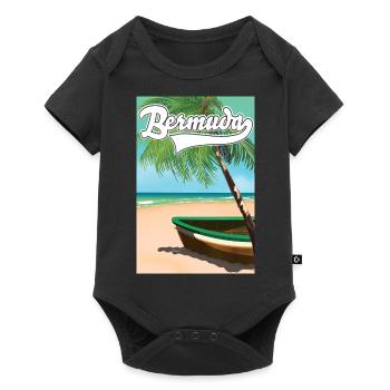Bermuda Urlaubsplakat - Baby Premium Kurzarmbody - Schwarz - Vorne