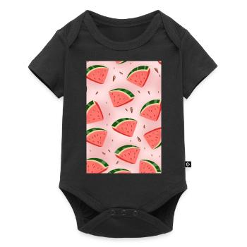 Tranches de pastèque - Body à manches courtes Premium Bébé - noir - Devant