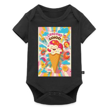ice cream style - Body à manches courtes Premium Bébé - noir - Devant