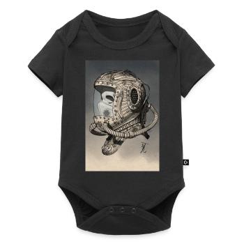 Old Space Helmet monochromatic - Baby Premium short-sleeve bodysuit - black - Front