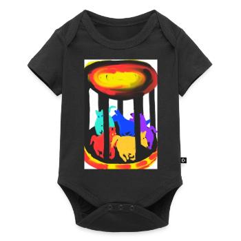 Pony Horses - Baby Premium short-sleeve bodysuit - black - Front