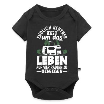 Endlich Rentner Zeit das Leben auf vier Rädern zu - Baby Premium Kurzarmbody - Schwarz - Vorne
