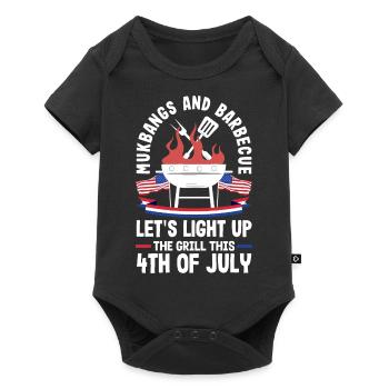 Mukbang and Barbecue on 4th of July - Baby Premium short-sleeve bodysuit - black - Front