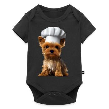 Restaurateur Yorkshire Terrier Puppy Cooking Dog - Baby Premium short-sleeve bodysuit - black - Front