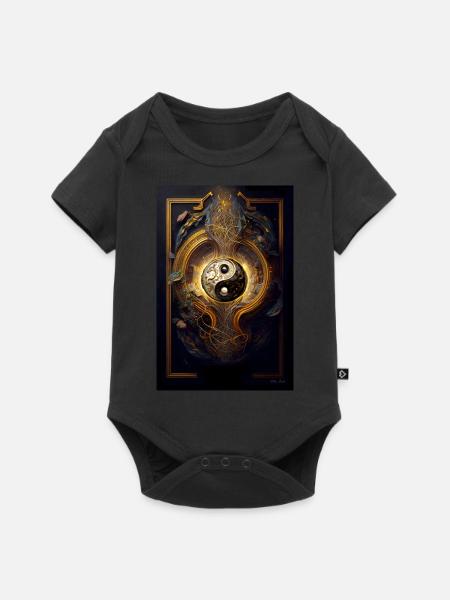 Yin Yang 4 - Baby Premium Kurzarmbody - Schwarz