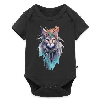 Native Cat - Baby Premium short-sleeve bodysuit - black - Front