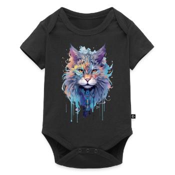 Indie Cat - Baby Premium short-sleeve bodysuit - black - Front