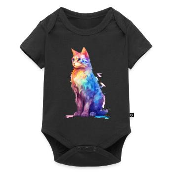 Vibrant Cat Themed Tops - Baby Premium short-sleeve bodysuit - black - Front