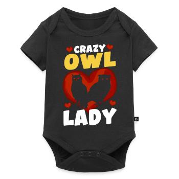 Passionné d’oiseaux de proie Chouette nocturne Lady Ornith - Body à manches courtes Premium Bébé - noir - Devant