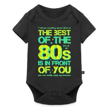 80s Eighties 80s - Baby Premium short-sleeve bodysuit - black - Front