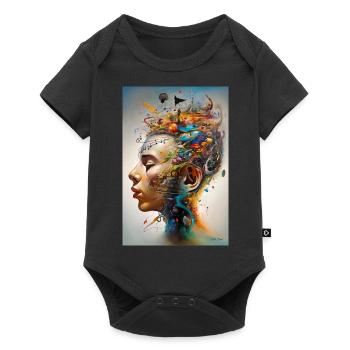 Amoureux de la musique - Body à manches courtes Premium Bébé - noir - Devant