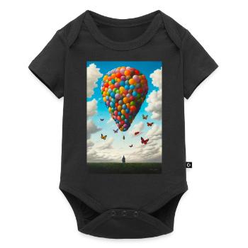 Ballonfahrt - Baby Premium Kurzarmbody - Schwarz - Vorne