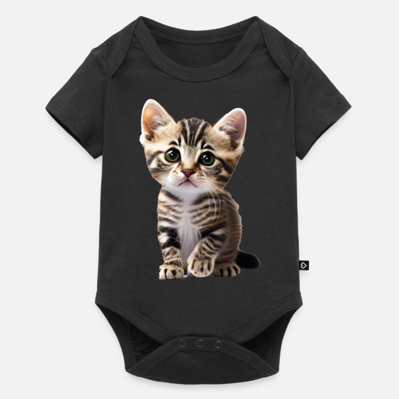 Mignon jeune chat en attente de câlins - Body à manches courtes Premium Bébé - noir