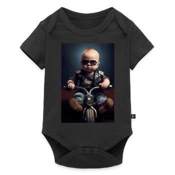 Biker Baby - Baby Premium short-sleeve bodysuit - black - Front