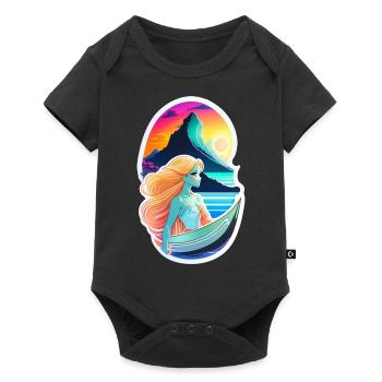 surf - hawaii - manga - Body à manches courtes Premium Bébé - noir - Devant