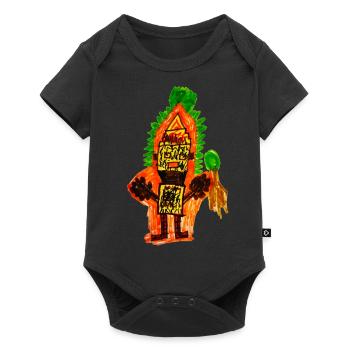 Minekraft - Baby Premium Kurzarmbody - Schwarz - Vorne