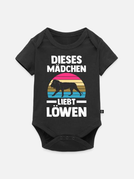 Löwe Löwen - Baby Premium Kurzarmbody - Schwarz