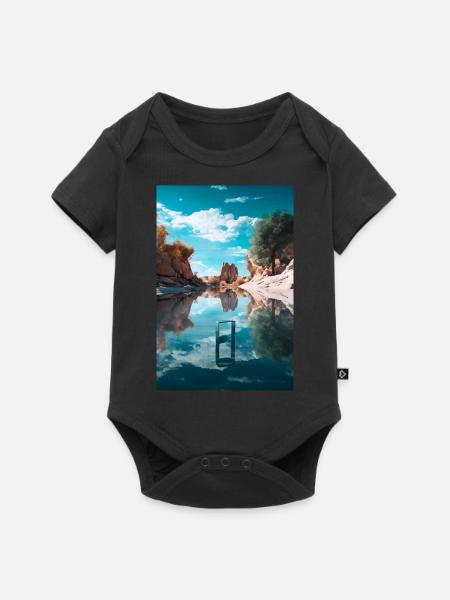Geometrie - Baby Premium Kurzarmbody - Schwarz
