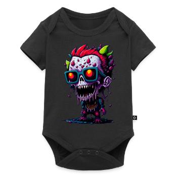 Colorful cool zombie - Baby Premium short-sleeve bodysuit - black - Front