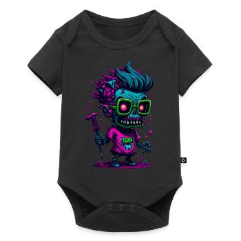 Colorful cool zombie - Baby Premium short-sleeve bodysuit - black - Front