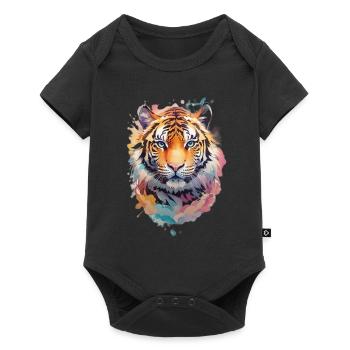 Beau lion - Body à manches courtes Premium Bébé - noir - Devant