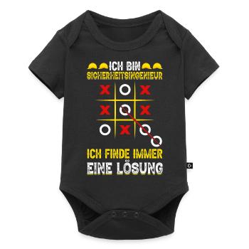 Sicherheitsingenieur Lösung lustig - Baby Premium Kurzarmbody - Schwarz - Vorne