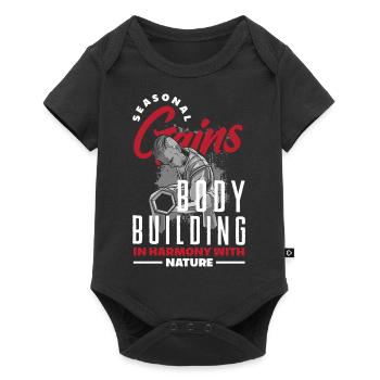 Seasonal Gains Bodybuilding in Harmony with Nature - Baby Premium short-sleeve bodysuit - black - Front