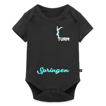 Turmspringen sport Motiv - Baby Premium Kurzarmbody - Schwarz - Vorne