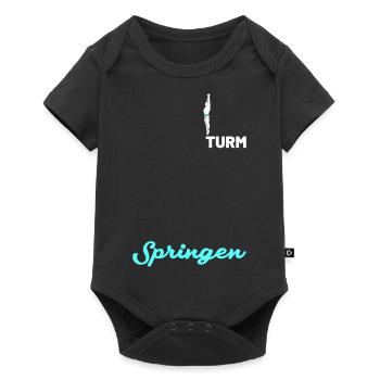 Turmspringenspringer - Baby Premium Kurzarmbody - Schwarz - Vorne