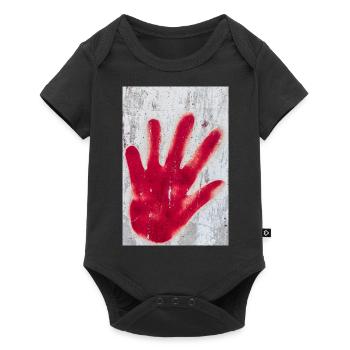 Red hand - Baby Premium short-sleeve bodysuit - black - Front