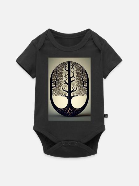 Waldblick - Baby Premium Kurzarmbody - Schwarz
