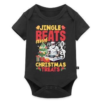 Jingle beats and Christmas treats DJ Xmas Hip Hop - Baby Premium short-sleeve bodysuit - black - Front