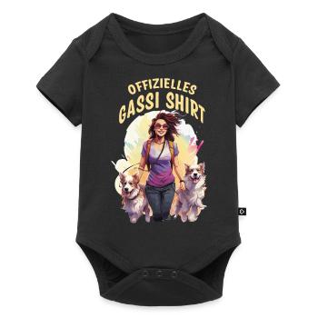 Chemise officielle de promenade de chien - Chien - Chemise de promenade de chien - Body à manches courtes Premium Bébé - noir - Devant
