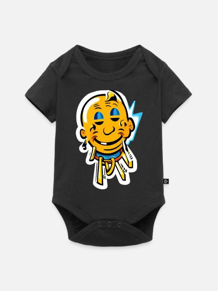 lächle Zombie - Baby Premium Kurzarmbody - Schwarz