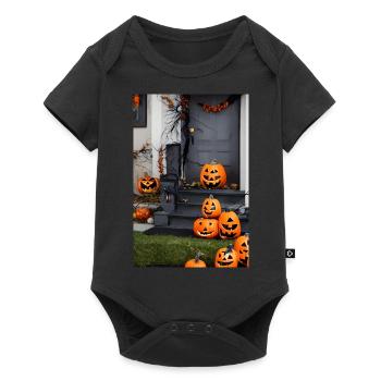 Halloween pumpkin - Baby Premium short-sleeve bodysuit - black - Front