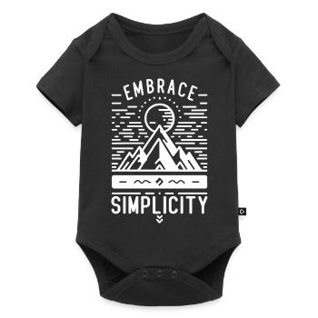 Embrace Simplicity Minimalist - Baby Premium short-sleeve bodysuit - black - Front