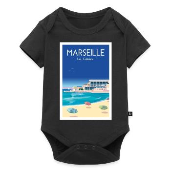 MARSEILLE LES CATALANS - Body à manches courtes Premium Bébé - noir - Devant