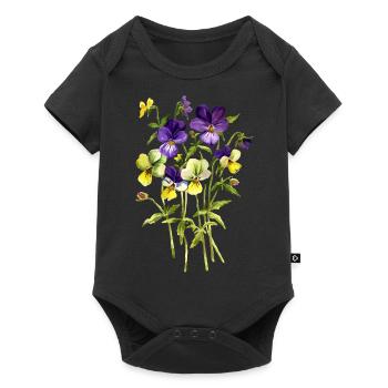 Fleur - Body à manches courtes Premium Bébé - noir - Devant