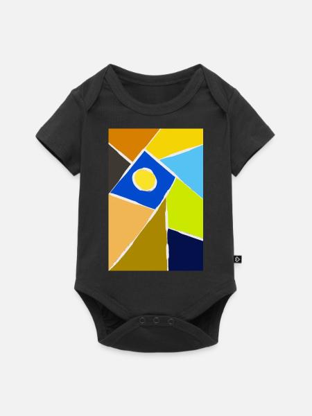 Bunte Kunst - Baby Premium Kurzarmbody - Schwarz