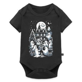 Échange de cadeaux fantomatiques Noël fantomatique - Body à manches courtes Premium Bébé - noir - Devant