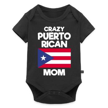 Puerto Rico | Puerto Ricaner Flagge Geschenkideen - Baby Premium Kurzarmbody - Schwarz - Vorne