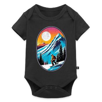 snowboard neige et ski - Body à manches courtes Premium Bébé - noir - Devant