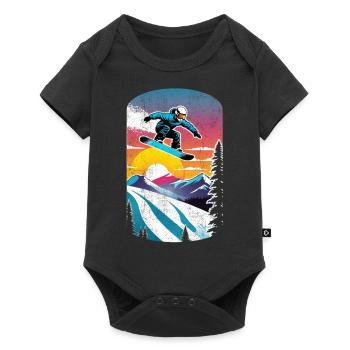 snowboard neige et ski - Body à manches courtes Premium Bébé - noir - Devant