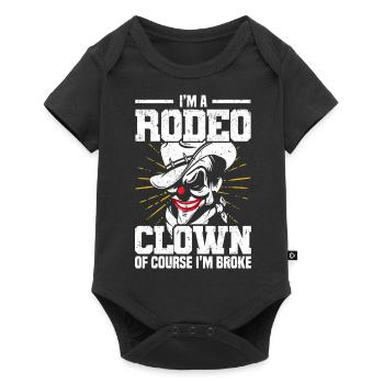 Rodeo - Baby Premium Kurzarmbody - Schwarz - Vorne