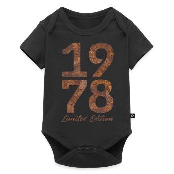 « Millésime 1978 : Édition Limitée au Look Rouille » - Body à manches courtes Premium Bébé - noir - Devant