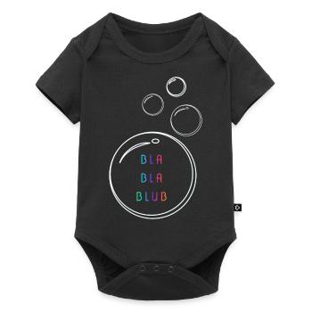 Bla bla blub - Body à manches courtes Premium Bébé - noir - Devant