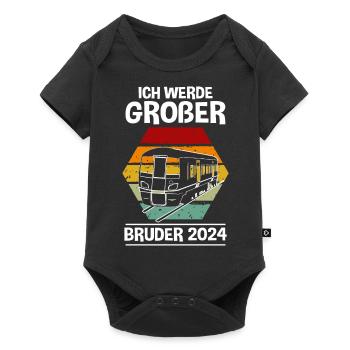 I'm going to be a big brother in 2024 - Baby Premium short-sleeve bodysuit - black - Front