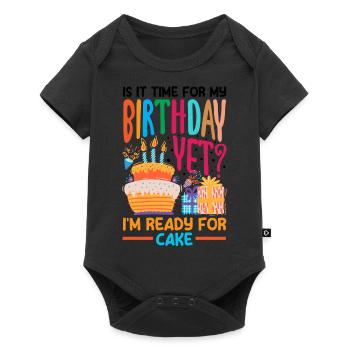 Ready for Cake Celebration - Baby Premium Kurzarmbody - Schwarz - Vorne