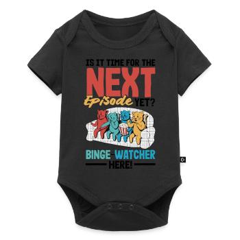 Next Episode Marathon Watcher's - Baby Premium Kurzarmbody - Schwarz - Vorne