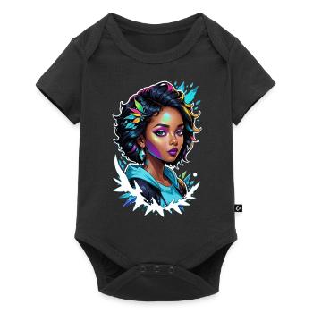 Afro Woman - Beauty - Baby Premium short-sleeve bodysuit - black - Front